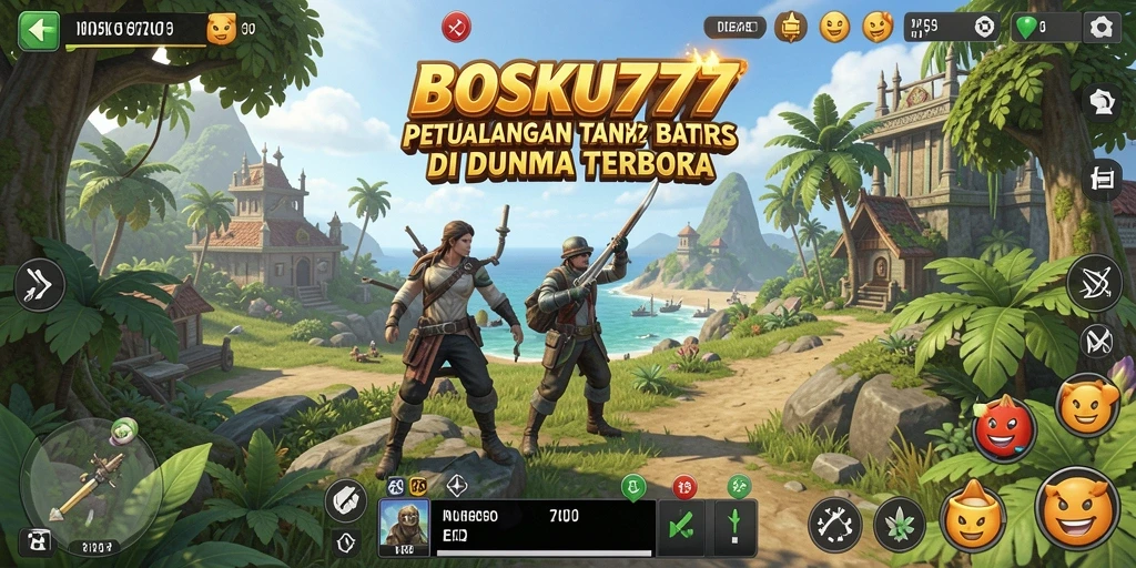 Tampilan gameplay <strong>BOSKU777</strong> menunjukkan eksplorasi bebas di dunia yang luas.