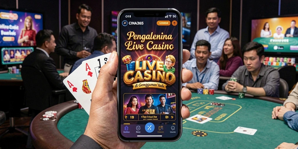Tampilan menarik dari gameplay Live Casino di CINA365.