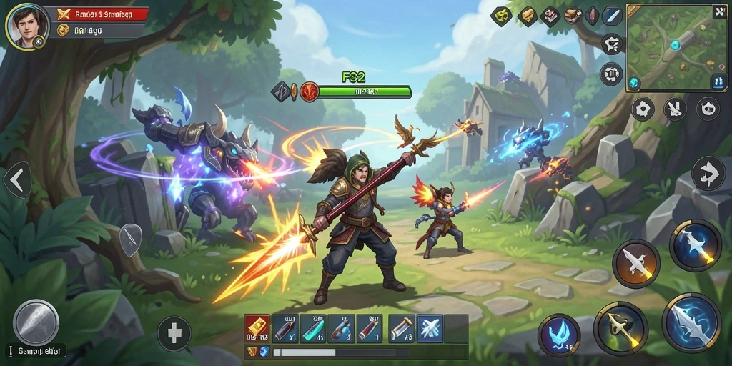 Screenshot gameplay F32 menampilkan aksi strategis yang seru.
