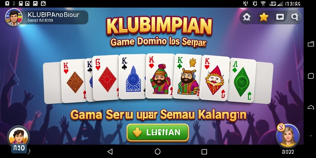 Tangkapan layar KLUBIMPIAN dengan gameplay Domino yang menarik.