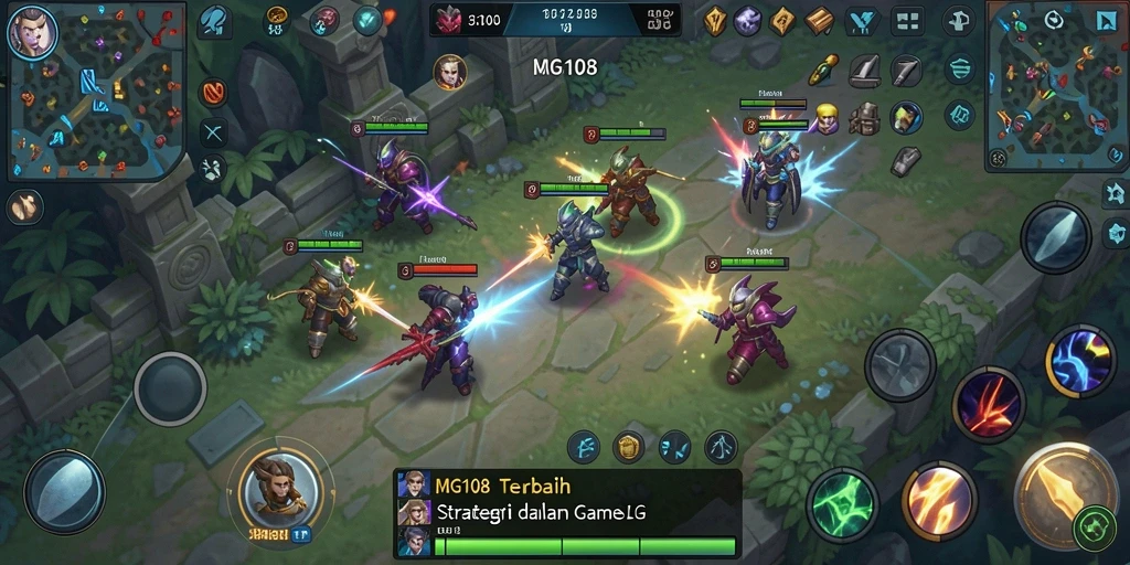 Tangkapan layar dari MG108 menunjukkan peperangan strategis yang mendebarkan.