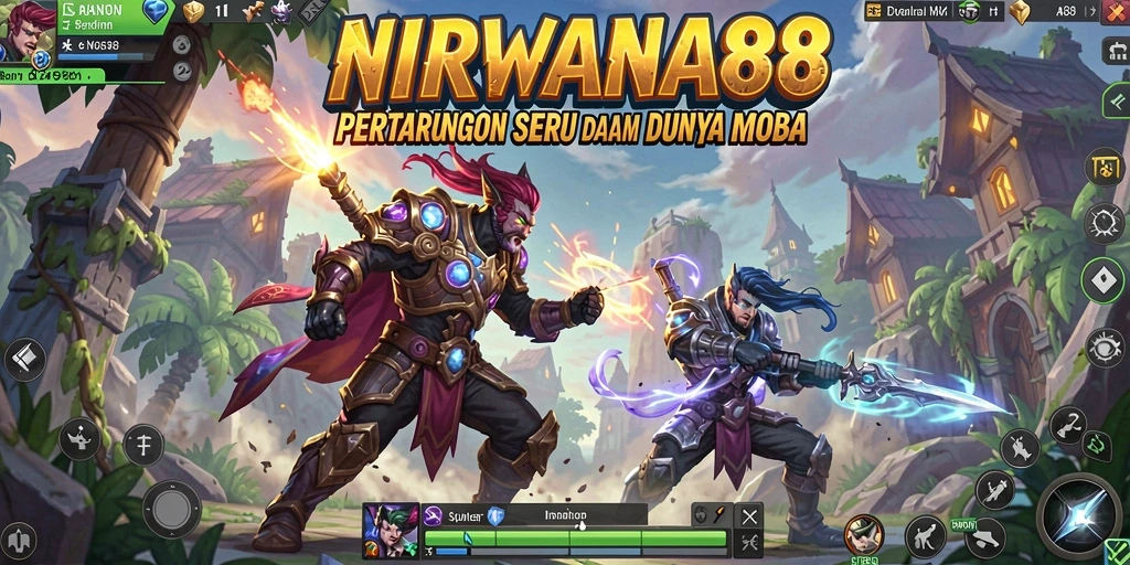Screenshot gameplay NIRWANA88 menampilkan aksi pertempuran yang mendebarkan.