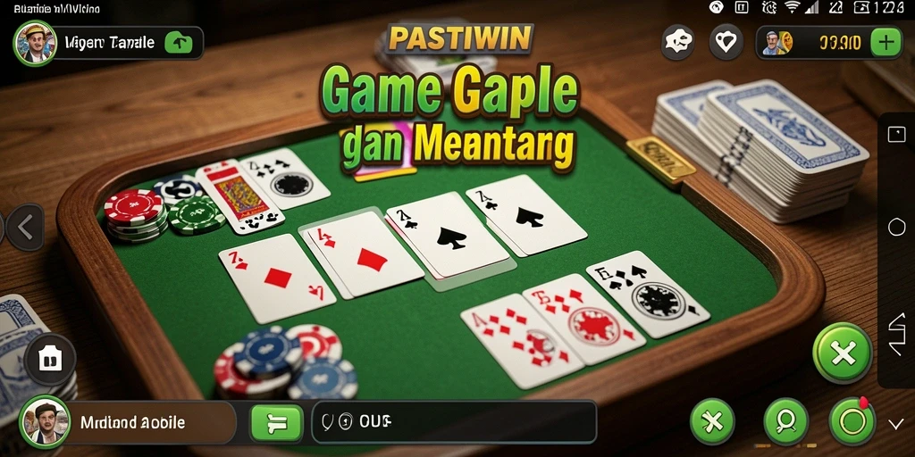 Tampilan seru gameplay Gaple di PASTIWIN dengan teman-teman.