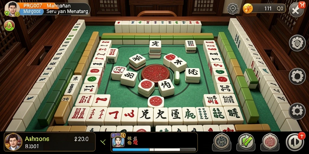 Tangkapan layar gameplay PRG007 menampilkan tantangan Mahjong yang menegangkan.