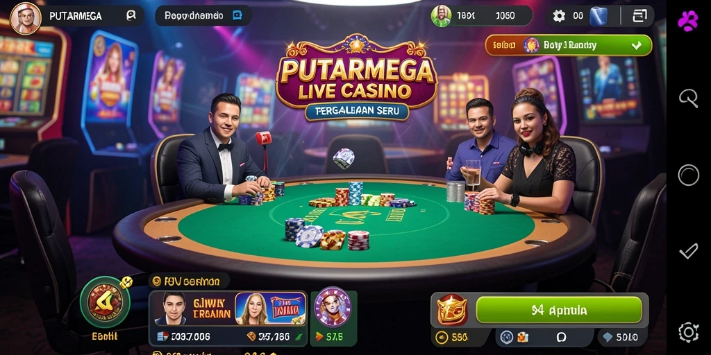 Tampilan gameplay menarik dari PUTARMEGA Live Casino.
