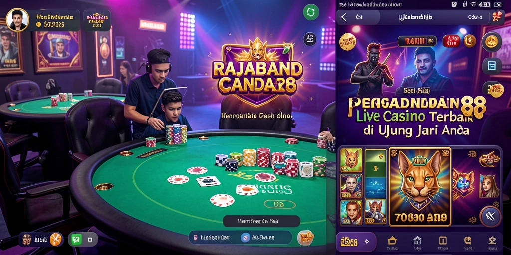 Gambaran gameplay Live Casino RAJABANDAR88 yang mengasyikkan.