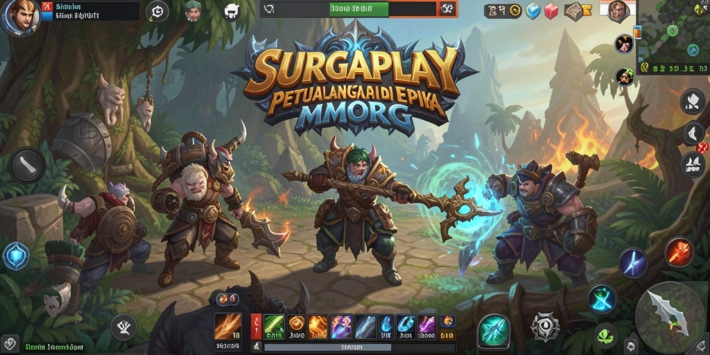 Screenshot SURGAPLAY menampilkan aksi seru gameplay MMORPG.