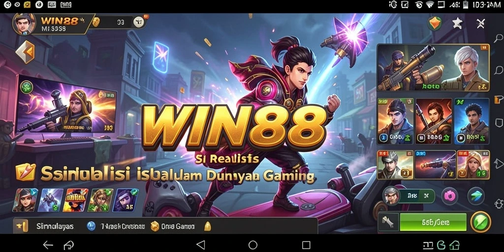 Screenshot utama WIN88 menampilkan gameplay simulasi yang menarik.