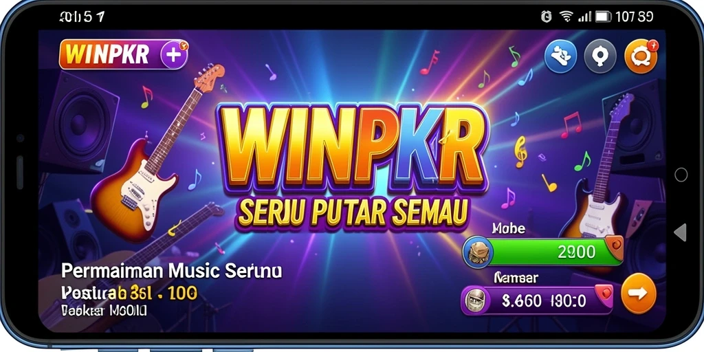 Tampilan screenshot gameplay WINPKR yang menampilkan keseruan bermain musik.
