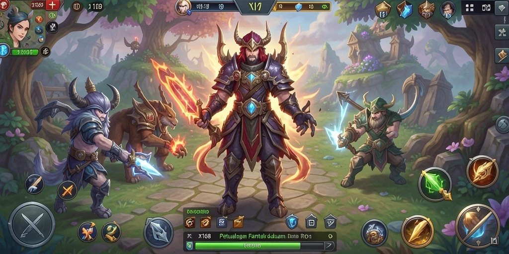 Tangkapan layar gameplay X168 yang menarik dan penuh aksi RPG.